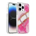 BUĞZ Onegif  İphone 14 Pro Max Lotus Simli Magsafe Kapak - Pembe