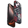 BUĞZ Onegif  İphone 15 Flower Series Magsafe Kapak - Siyah
