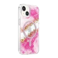BUĞZ Onegif  İphone 15 Lotus Simli Magsafe Kapak - Pembe