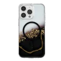 BUĞZ Onegif  İphone 15 Pro Max Lotus Simli Magsafe Kapak - Siyah