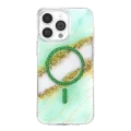 BUĞZ Onegif  İphone 15 Pro Max Lotus Simli Magsafe Kapak - Yeşil