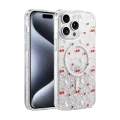 BUĞZ Onegif  İphone 15 Pro Max Misk Simli Magsafe Kapak - Desen 5