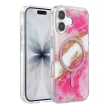 BUĞZ Onegif  İphone 16 Lotus Simli Magsafe Kapak - Pembe