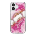 BUĞZ Onegif  İphone 16 Lotus Simli Magsafe Kapak - Pembe