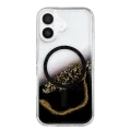 BUĞZ Onegif  İphone 16 Lotus Simli Magsafe Kapak - Siyah
