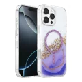 BUĞZ Onegif  İphone 16 Pro Max Lotus Simli Magsafe Kapak - Mor