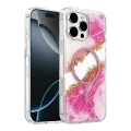 BUĞZ Onegif  İphone 16 Pro Max Lotus Simli Magsafe Kapak - Pembe