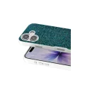 BUĞZ Onegif  İphone 17 Bright Simli Kapak - Koyu Yeşil