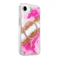 BUĞZ Onegif  İphone 17e Lotus Simli Magsafe Kapak - Pembe