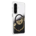 BUĞZ Onegif Samsung Galaxy A56 Lotus Simli Magsafe Kapak - Siyah