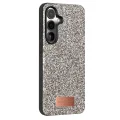 BUĞZ Onegif Samsung Galaxy S25 Plus Bright Simli Kapak - Gümüş
