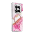 BUĞZ Onegif Xiaomi Redmi Note 15 Pro Plus 5g Lotus Simli Magsafe Kapak - Pembe