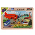 BUĞZ ONY-233-234-235-236 Ahşap Eğitici Puzzle Havaalanı - 1 Adet Stokta Olan Gönderilir