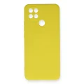 BUĞZ Oppo A15 Kılıf Nano İçi Kadife Silikon - Sarı