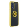 BUĞZ Oppo A16 Kılıf Montreal Yüzüklü Silikon Kapak - Sarı