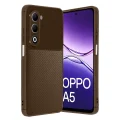 BUĞZ Oppo A5 4g Auto Focus Karbon Kapak - Kahverengi