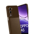 BUĞZ Oppo A5 4g Auto Focus Karbon Kapak - Kahverengi