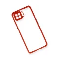 BUĞZ Oppo A73 Kılıf Miami Şeffaf Silikon - Kırmızı