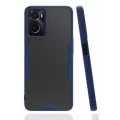 BUĞZ Oppo A96 Kılıf Platin Silikon - Lacivert