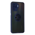BUĞZ Oppo Reno 5 Lite Kılıf Montreal Yüzüklü Silikon Kapak - Lacivert