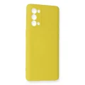 BUĞZ Oppo Reno 5 Pro Kılıf Nano İçi Kadife Silikon - Sarı