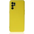 BUĞZ Oppo Reno 6 Kılıf Nano İçi Kadife Silikon - Sarı1