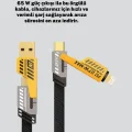 BUĞZ Örgülü Tasarım 4’ü 1 Arada USB-C Lightning Hızlı Şarj Kablosu - BUĞZ
