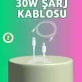  Orijinal Kalite 30W Type-C Lightning Hızlı Şarj Kablosu – 1.2m Dayanıklı