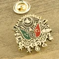 BUĞZ Osmanlı Bayrağı Yaka Rozet
