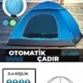 BUĞZ Otomatik Havada Açılan Su Geçirmez Çadır 4 Kişilik