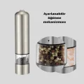 BUĞZ Otomatik Pilli Tuz ve Karabiber Öğütücü Seti