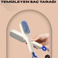 BUĞZ Otomatik Temizlenen Ergonomik Saç Tarağı – Masaj Başlıklı