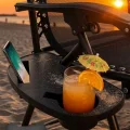BUĞZ Outdoor Kamp Sandalyesi Yanlık Tepsi Pratik Telefon Bardak Standı