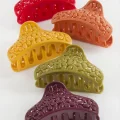 BUĞZ Oval Çiçek Renkli Mandal Toka 8 cm