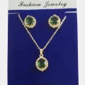 BUĞZ Oval Zirkon Taşlı Set Kolye