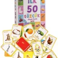  Oyuncak Minik Bebeğimin İlk 50 Sözcük Kartları ve İlk 50 Hayvanlar Kartları Flash Kart 2li Set