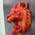 BUĞZ Özel Tasarım 3D Aslan Figürü Duvar Süsü Dekoratif Heykel 20x21 cm