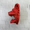 BUĞZ Özel Tasarım 3D Aslan Figürü Duvar Süsü Dekoratif Heykel 20x21 cm - Lisinya