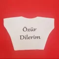  Özür Dilerim Yazılı Peluş Oyuncak Ayı Tişörtü