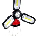 BUĞZ P-8801 Şarjlı Katlanabilir 3xcob Led+ 3w Led Çok Fonksiyonlu Kamp Feneri