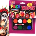 BUĞZ Palyaço Yüz Boyama Seti Fırçalı Makyaj Boyama Seti 8 Renk