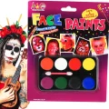 BUĞZ Palyaço Yüz Boyama Seti Fırçalı Makyaj Boyama Seti 8 Renk