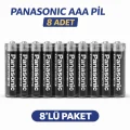 BUĞZ Panasonic AAA R03 İnce Pil Zinc Carbon Extra Heavy Duty 2’li 4 Paket