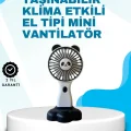  Panda Desenli USB Şarjlı Taşınabilir Mini Vantilatör