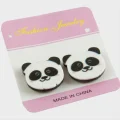 BUĞZ Panda Mıknatıslı Plastik Çocuk Küpesi
