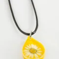  Papatya Oval Epoksi Kolye
