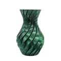 BUĞZ Parlak Yeşil Spiral 3D Baskı Vazo Şık Modern Dekoratif Obje