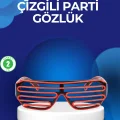BUĞZ Parti ve Festival Aksesuarı LED Işıklı Gözlük