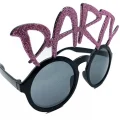  Party Yazılı Simli Pembe Renk Parti Gözlüğü 15x7 cm