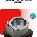 BUĞZ Paslanmaz Çakmaklı Küllük Modern Masa Üstü Aksesuar